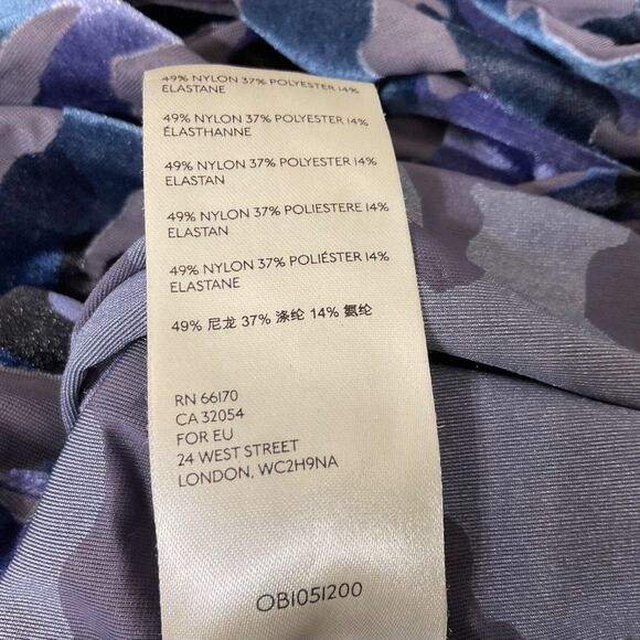 Free People We the Free Cammo velvet Tee Size S  Blue / blk Burnout Short Sleeve - Picture 6 of 9